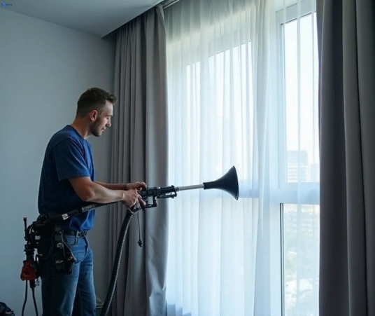 Professional curtain steam cleaning process equipment Matty Curtain Cleaning diddillibah